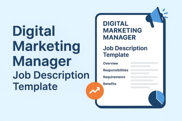digital marketing manager job description template