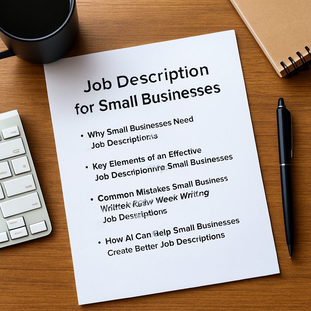 job description for small businesses