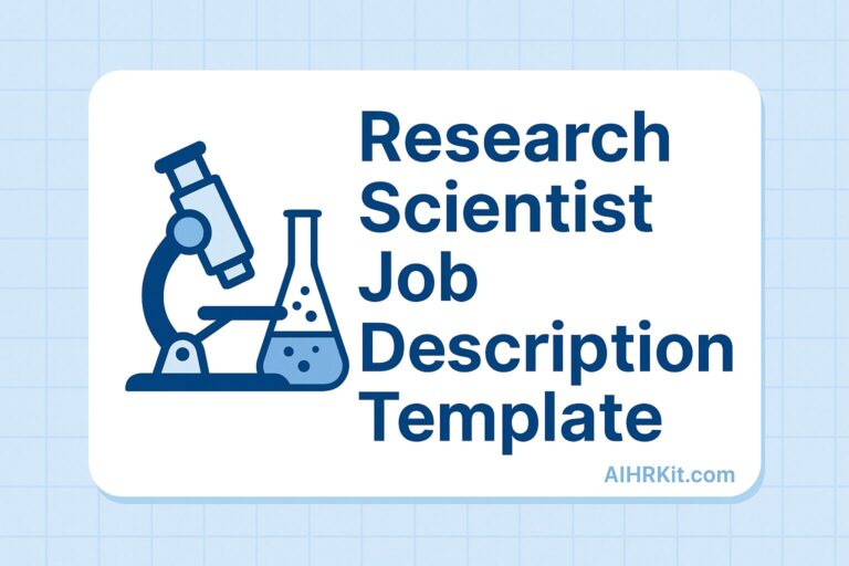 research scientist job description template