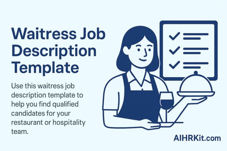 waitress job description template